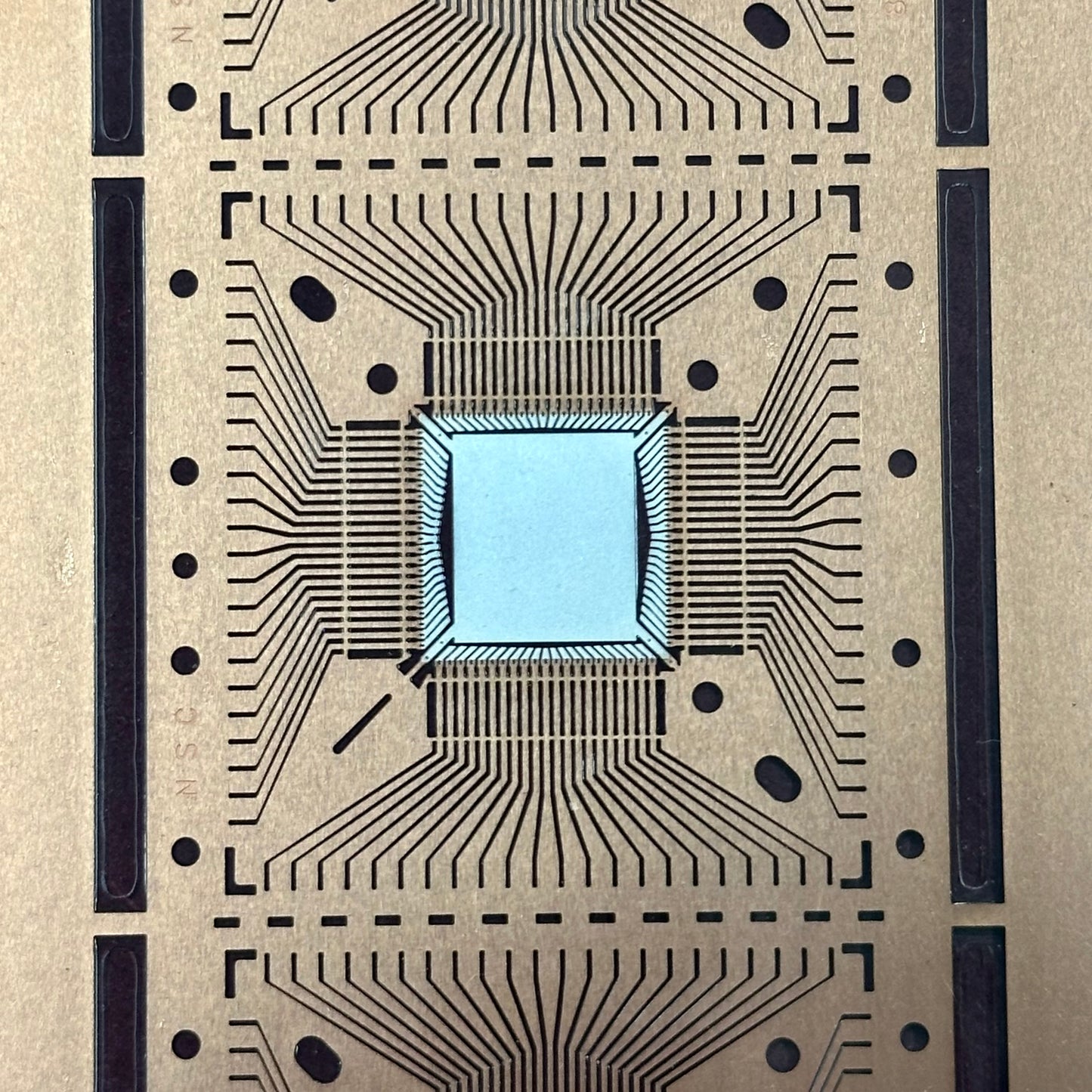 Copper and Silver Lead Frame Bookmark– Authentic Semiconductor Packaging Art