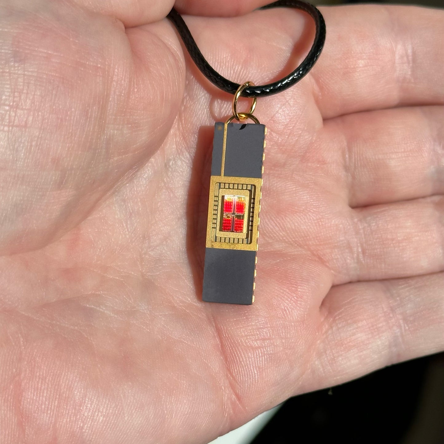 Sydney's Southern Cross Pendant Necklace with IC chip (Recycled from IC packaging and IC wafers)
