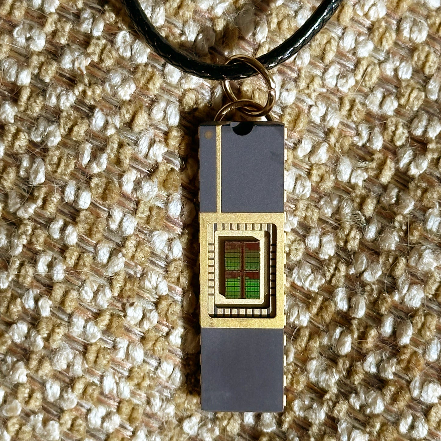 Sydney's Southern Cross Pendant Necklace with IC chip (Recycled from IC packaging and IC wafers)