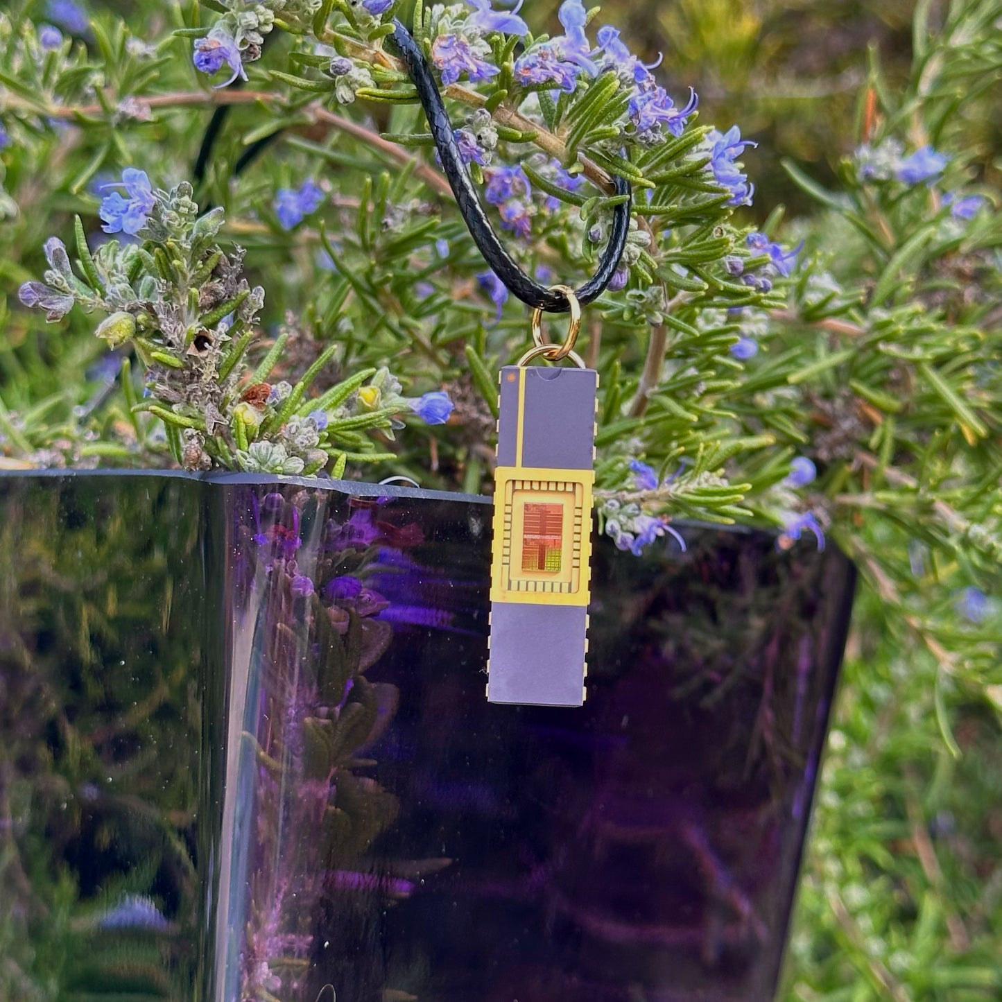 Sydney's Southern Cross Pendant Necklace with IC chip (Recycled from IC packaging and IC wafers)