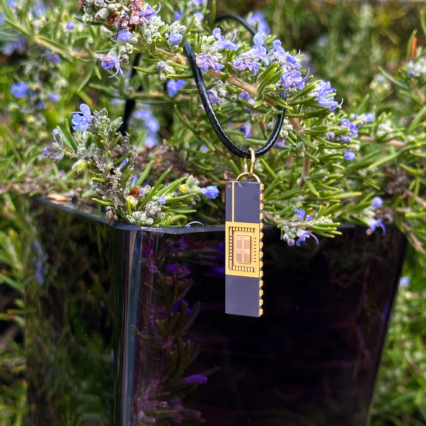 Sydney's Southern Cross Pendant Necklace with IC chip (Recycled from IC packaging and IC wafers)