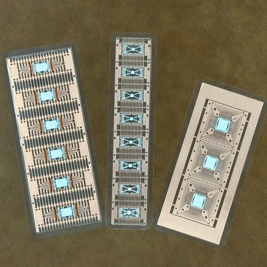 Semiconductor lead frame bookmarks set of 3 authentic upcycled tech gift Silicon Masters