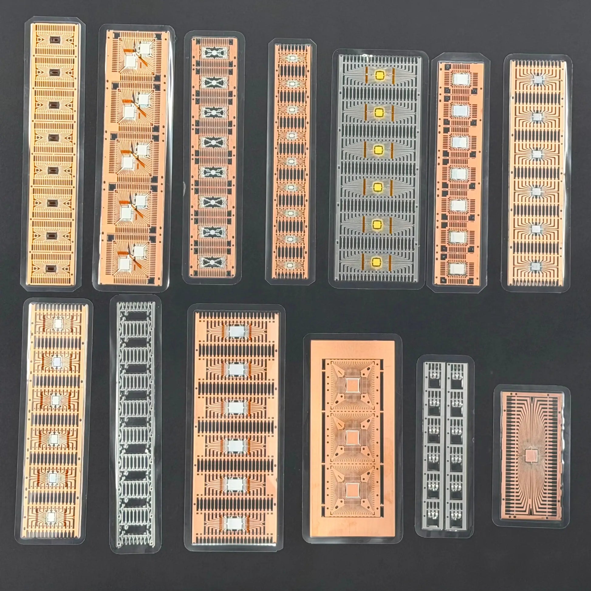Semiconductor lead frame bookmarks set of 13 authentic upcycled tech gift Silicon Masters