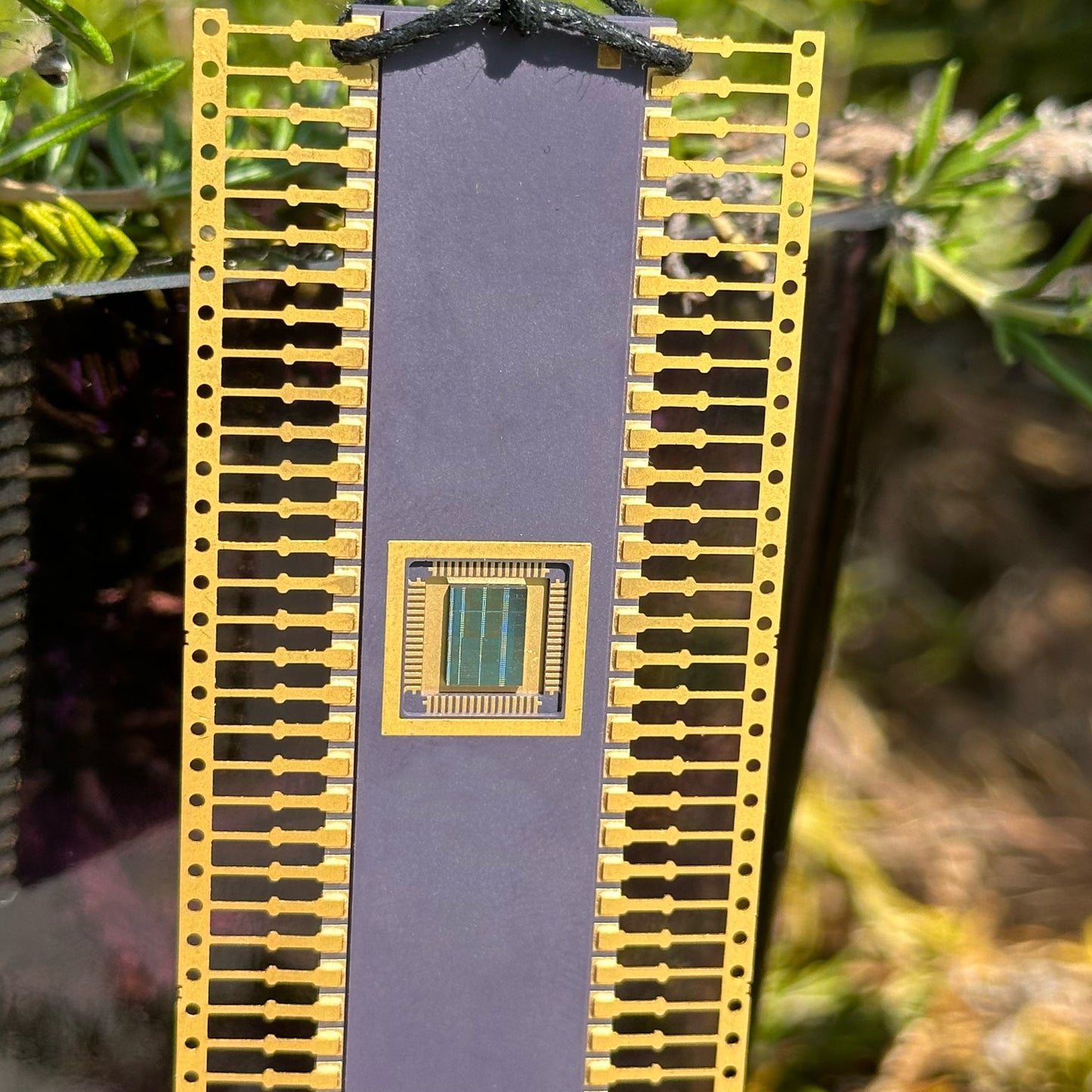 Long Ornament with IC chip (Recycled from IC packaging and IC wafers)