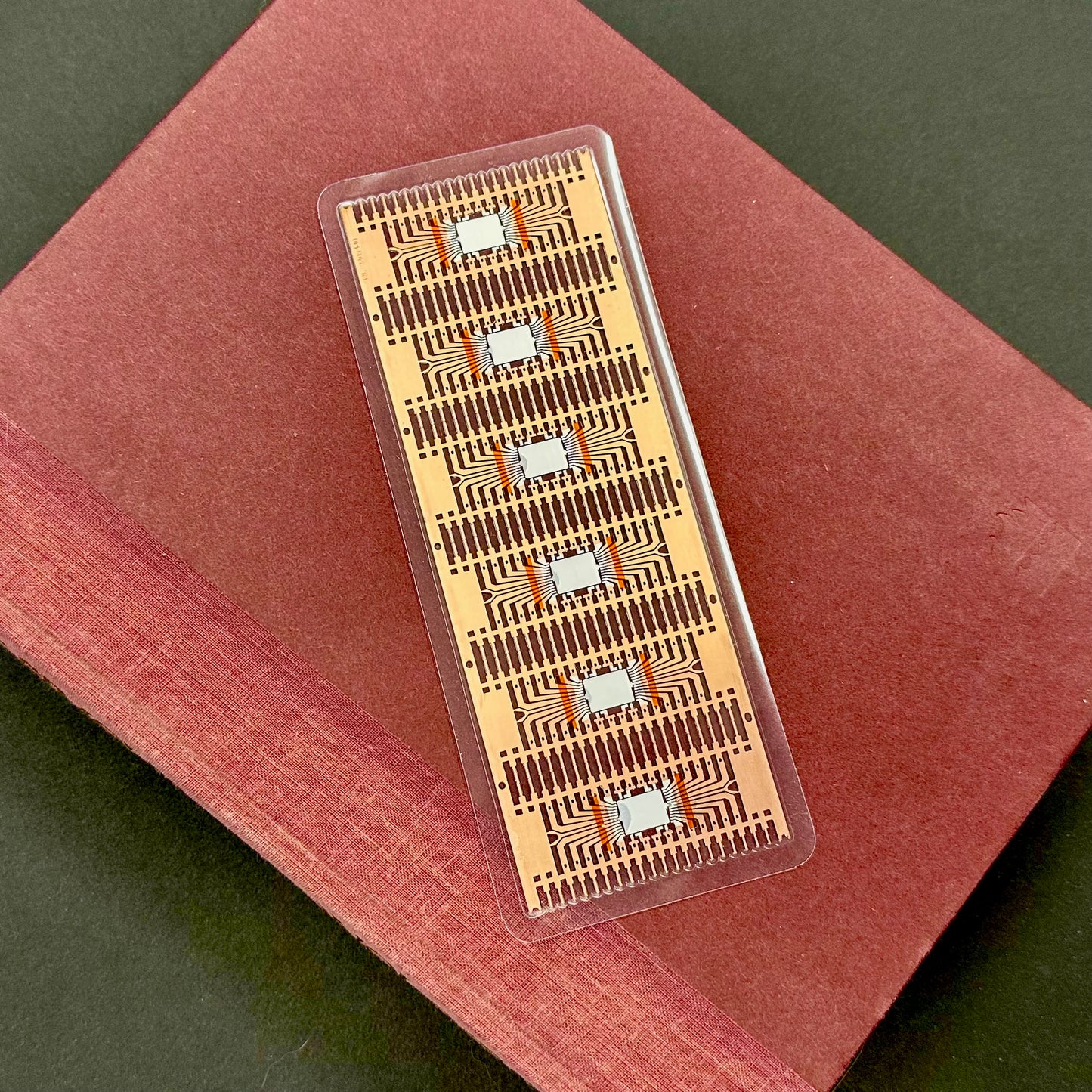 Copper and Silver Lead Frame Bookmarks Set of 3 – Authentic Semiconductor Packaging Art