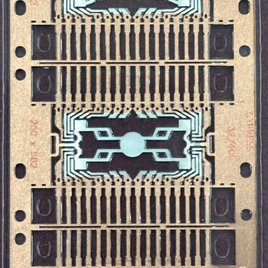 Copper and Silver Lead Frame Bookmark– Authentic Semiconductor Packaging Art