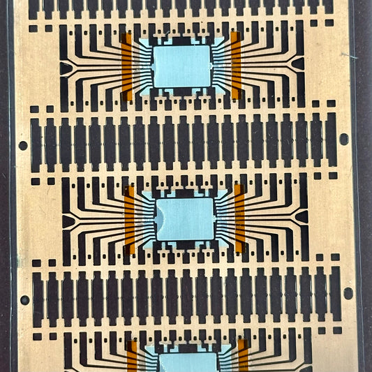 Copper and Silver Lead Frame Bookmark– Authentic Semiconductor Packaging Art