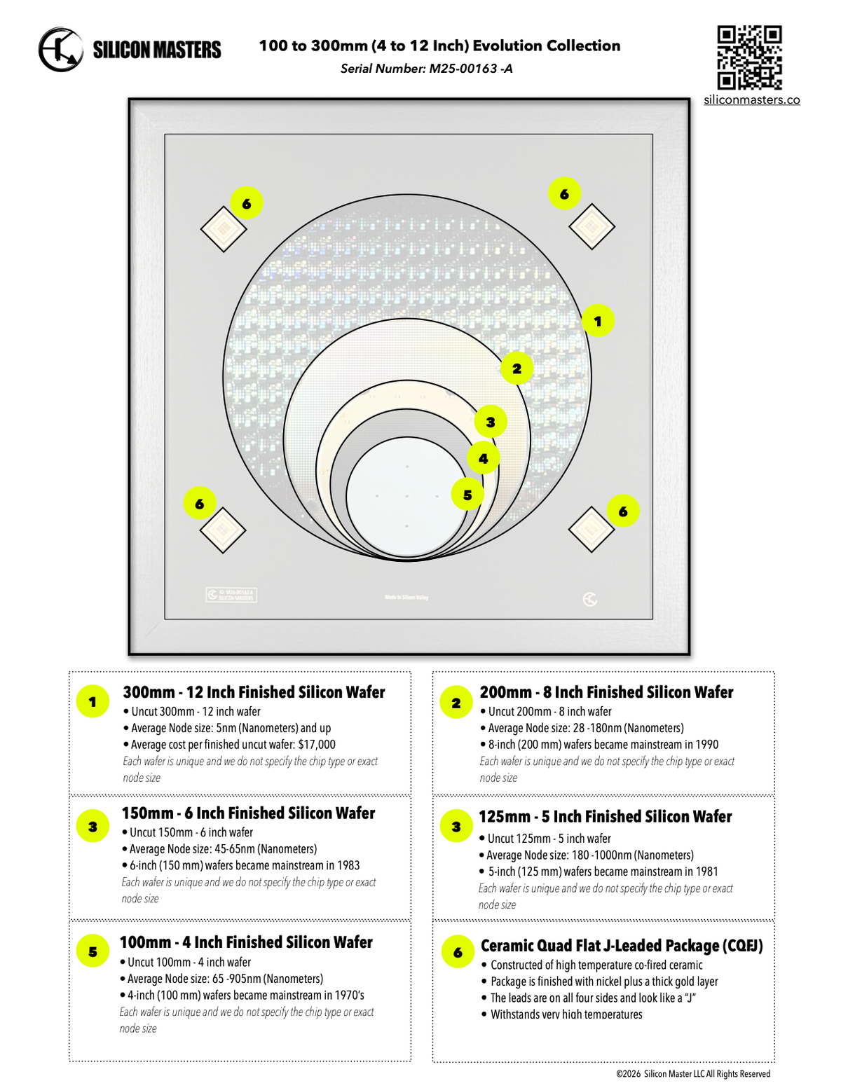 Silicon wafer evolution framed display additional view handmade Silicon Valley