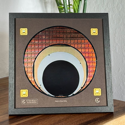 Framed Silicon Wafer Evolution Display 100-200mm Wafers – Tech Corporate Gift