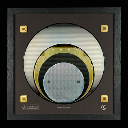 Silicon wafer evolution 100-200mm framed display additional view Silicon Masters