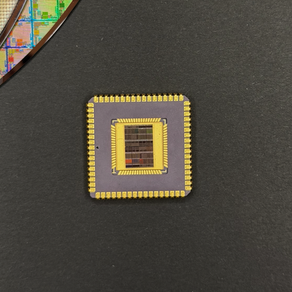 Framed silicon wafer evolution corporate gift 100-300mm surface detail