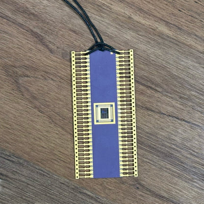 Long Ornament with IC chip (Recycled from IC packaging and IC wafers)