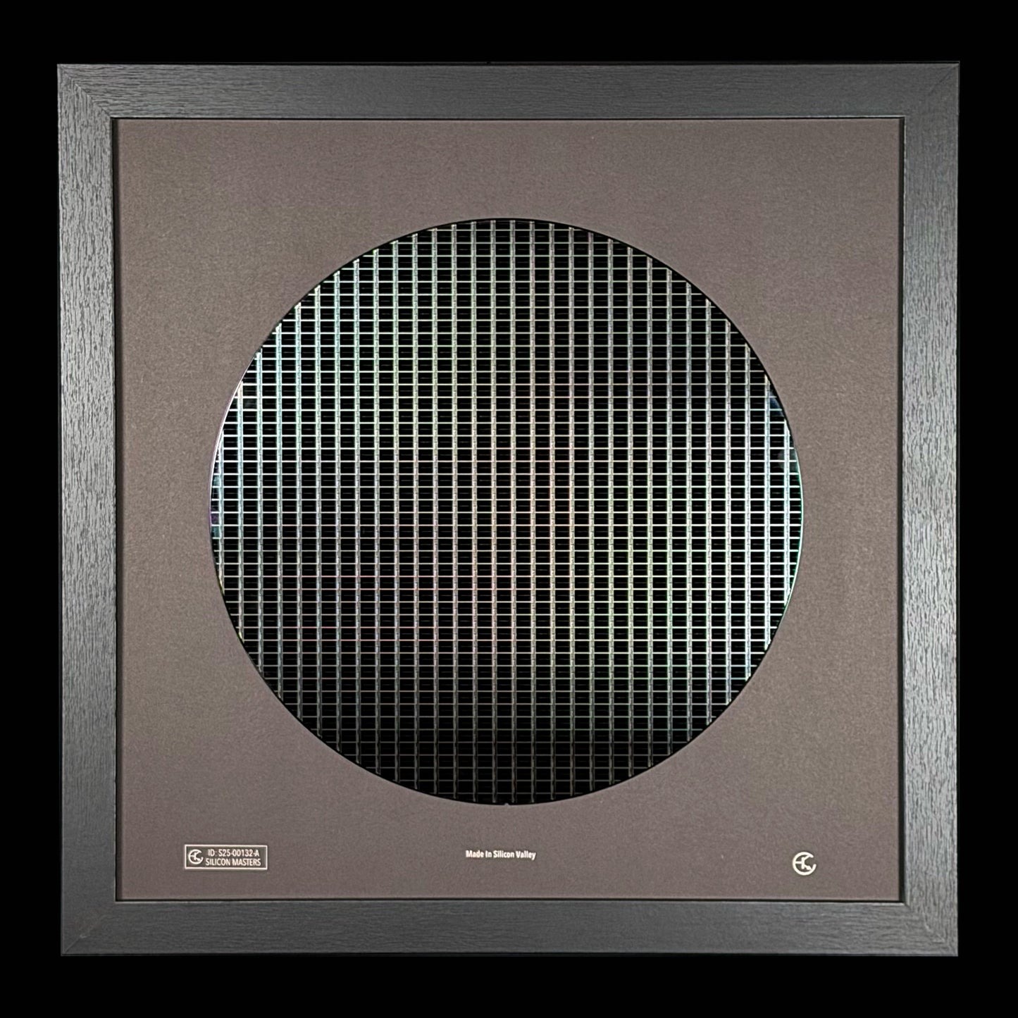 Framed 300mm Silicon Wafer: Rare Tech Display
