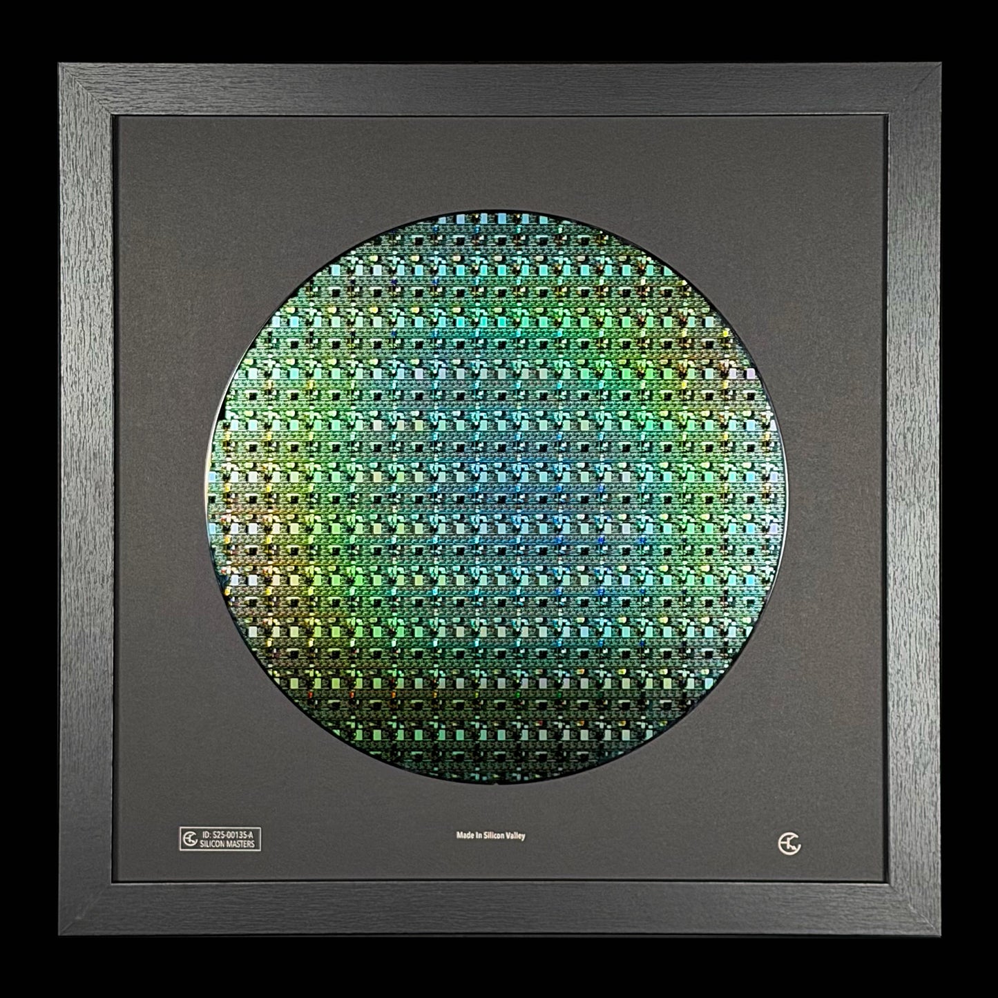 Framed 300mm Silicon Wafer: Rare Tech Display