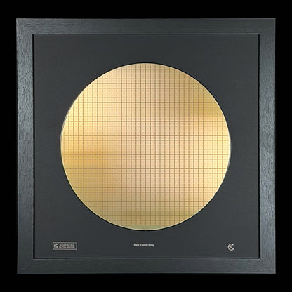 Framed 300mm Silicon Wafer: Rare Tech Display