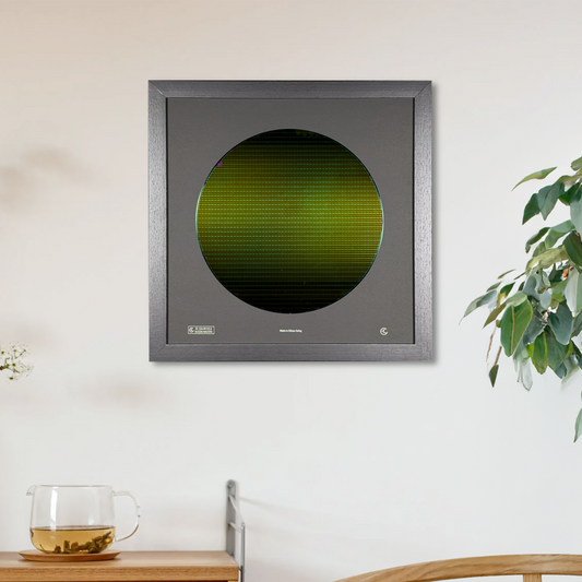 300mm silicon wafer framed wall art single collection rare 12 inch tech display Silicon Masters
