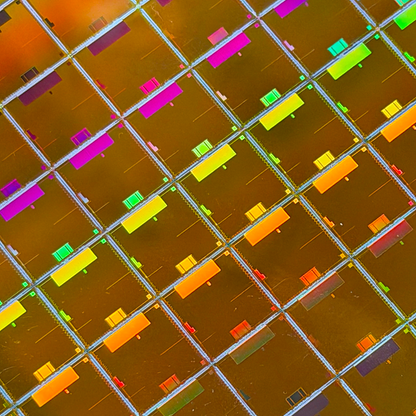 Silicon Masters framed 300mm rare single collection wafer additional angle