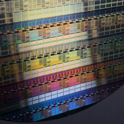 300mm Silicon Wafer Framed Wall Art — Single Collection, Rare 12 Inch Tech Display