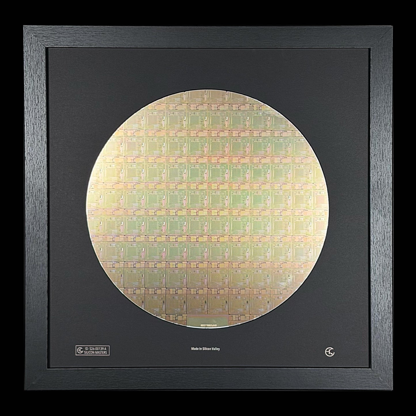 Framed 300mm Silicon Wafer: Rare Tech Display