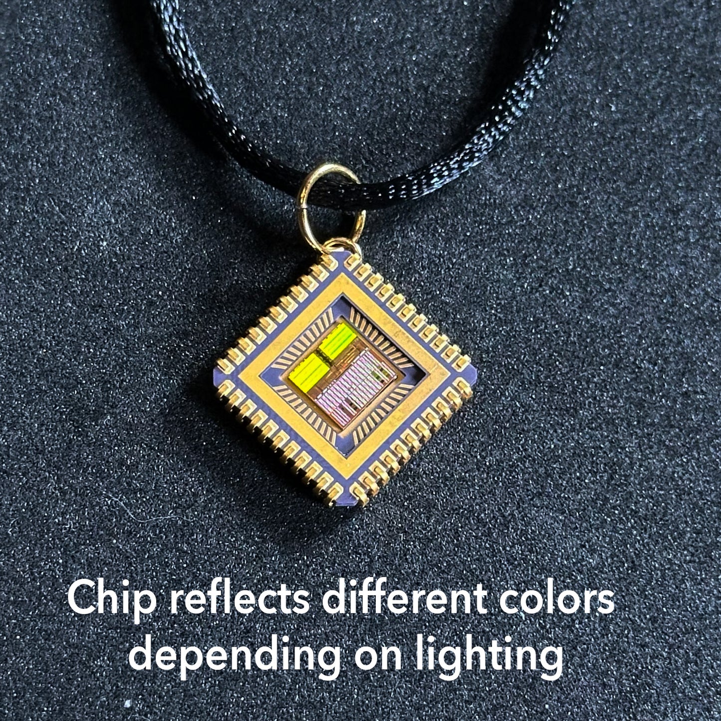 LifeUntainted Pendant Necklace (17mm) with IC chip (Recycled from IC packaging and IC wafers)