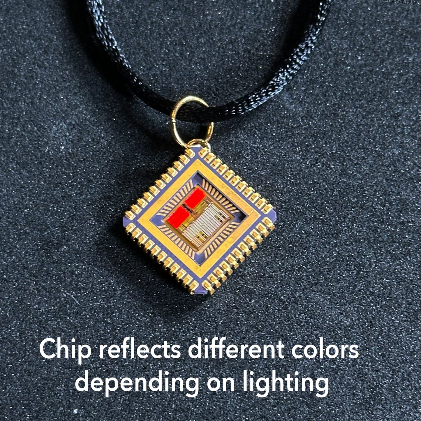 LifeUntainted Pendant Necklace (17mm) with IC chip (Recycled from IC packaging and IC wafers)