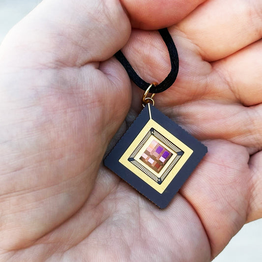 Square Pendant Necklace (24mm)