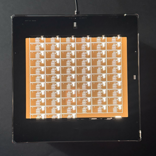 Authentic IC Production Photomask — Rare Semiconductor Collectible, Desk or Wall Art