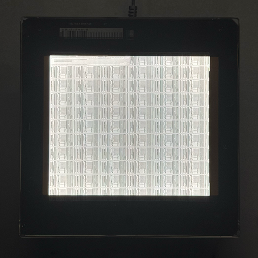 Authentic IC Production Photomask — Rare Semiconductor Collectible, Desk or Wall Art (Copy)