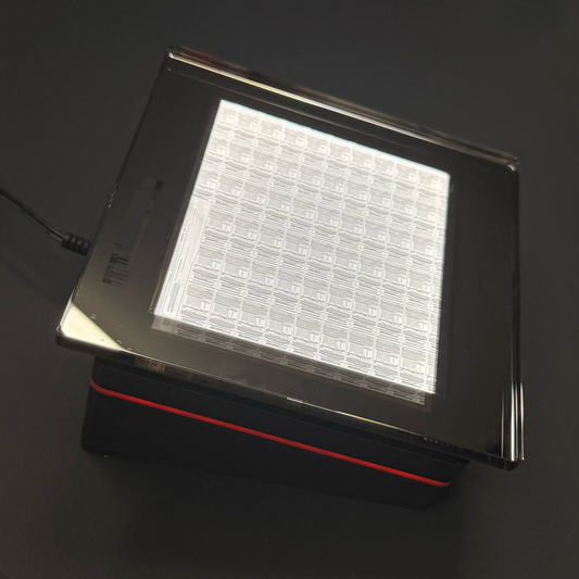 Authentic IC Production Photomask — Rare Semiconductor Collectible, Desk or Wall Art (Copy)