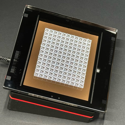 Authentic IC production photomask rare semiconductor collectible desk wall art Silicon Masters