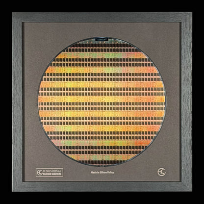 Framed 200mm Silicon Wafer: Multi Colored, Handmade in Silicon Valley