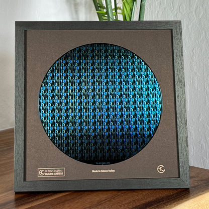 Framed 200mm Silicon Wafer: Multi Colored, Handmade in Silicon Valley