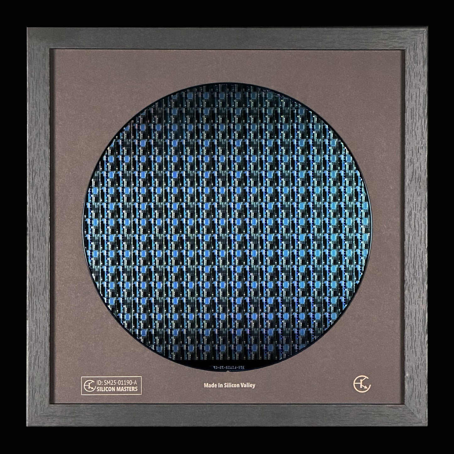 Framed 200mm Silicon Wafer: Multi Colored, Handmade in Silicon Valley