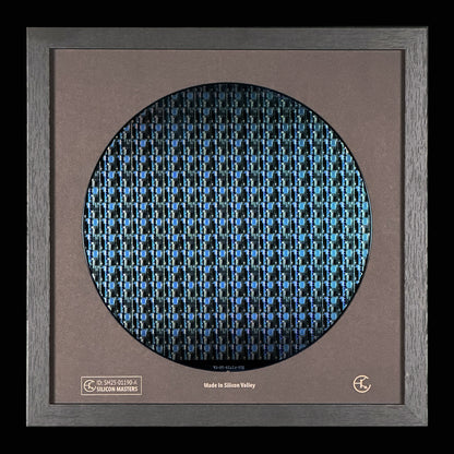 Framed 200mm Silicon Wafer: Multi Colored, Handmade in Silicon Valley