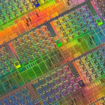 Framed 200mm Silicon Wafer: Multi Colored, Handmade in Silicon Valley