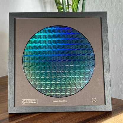 Framed 200mm Silicon Wafer: Multi Colored, Handmade in Silicon Valley