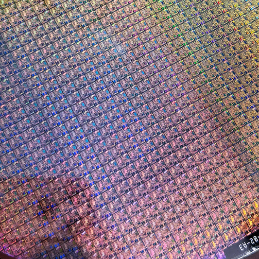 Framed 200mm Silicon Wafer: Multi Colored, Handmade in Silicon Valley