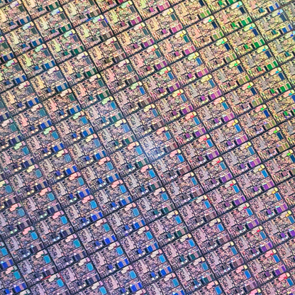 Framed 200mm Silicon Wafer: Multi Colored, Handmade in Silicon Valley