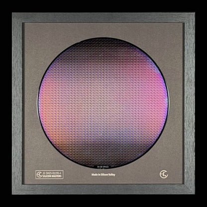 Framed 200mm Silicon Wafer: Multi Colored, Handmade in Silicon Valley