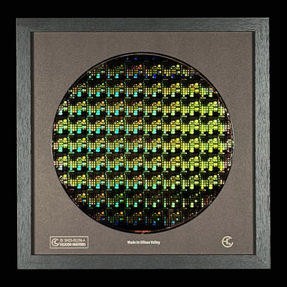 Framed 200mm Silicon Wafer: Multi Colored, Handmade in Silicon Valley