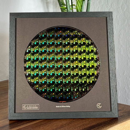 Framed 200mm Silicon Wafer: Multi Colored, Handmade in Silicon Valley