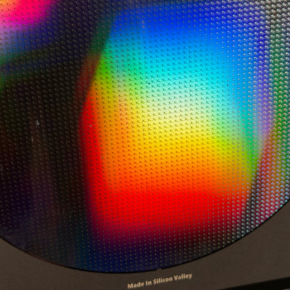Framed 200mm Silicon Wafer: Multi Colored, Handmade in Silicon Valley