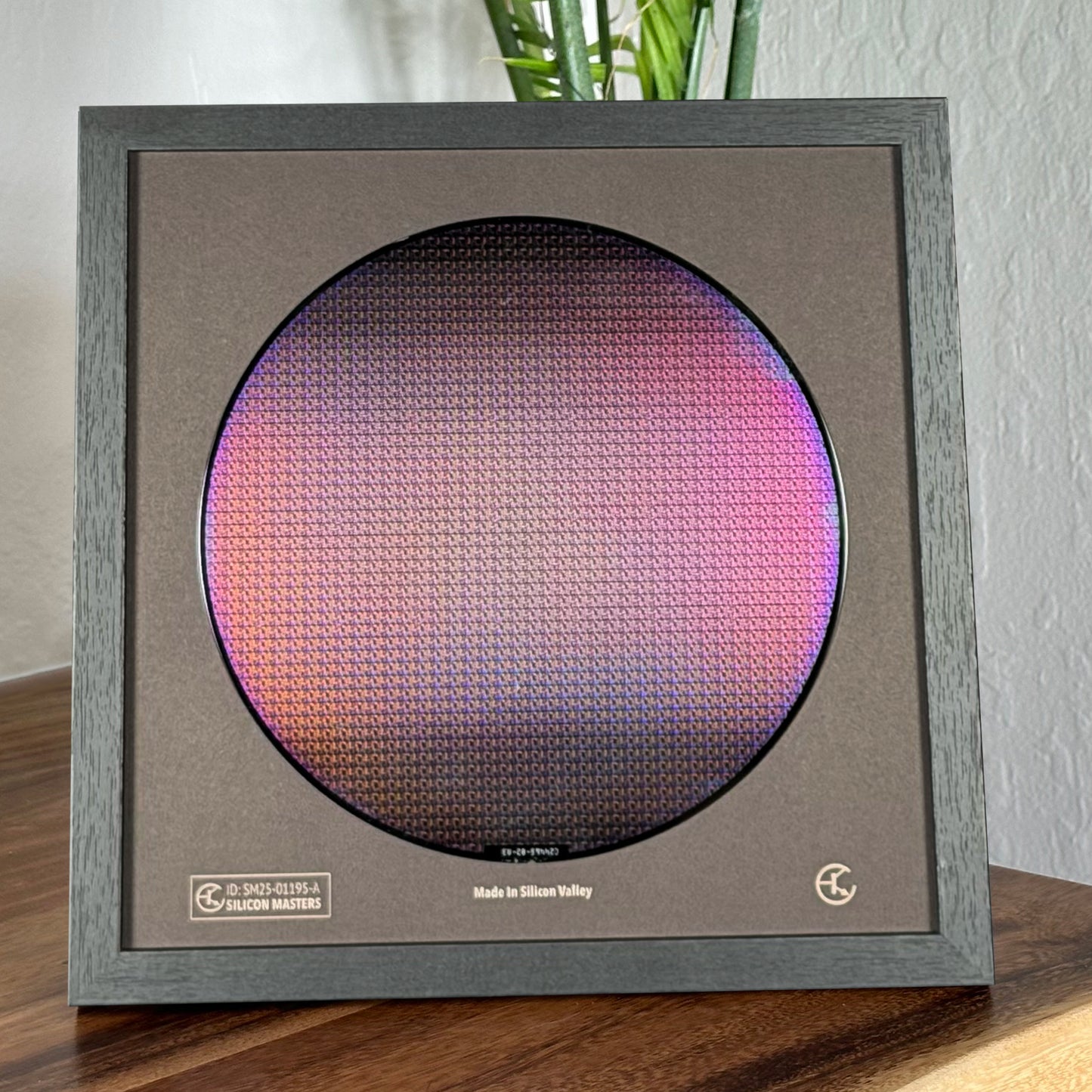 Framed 200mm Silicon Wafer: Multi Colored, Handmade in Silicon Valley