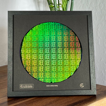 Framed 200mm Silicon Wafer: Multi Colored, Handmade in Silicon Valley