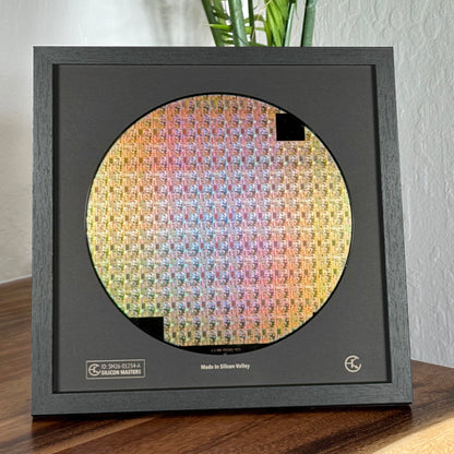 Framed 200mm Silicon Wafer: Multi Colored, Handmade in Silicon Valley