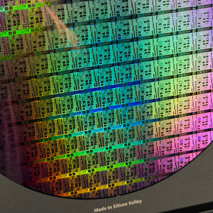 Framed 200mm Silicon Wafer: Multi Colored, Handmade in Silicon Valley