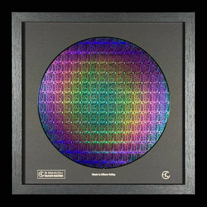 Framed 200mm Silicon Wafer: Multi Colored, Handmade in Silicon Valley