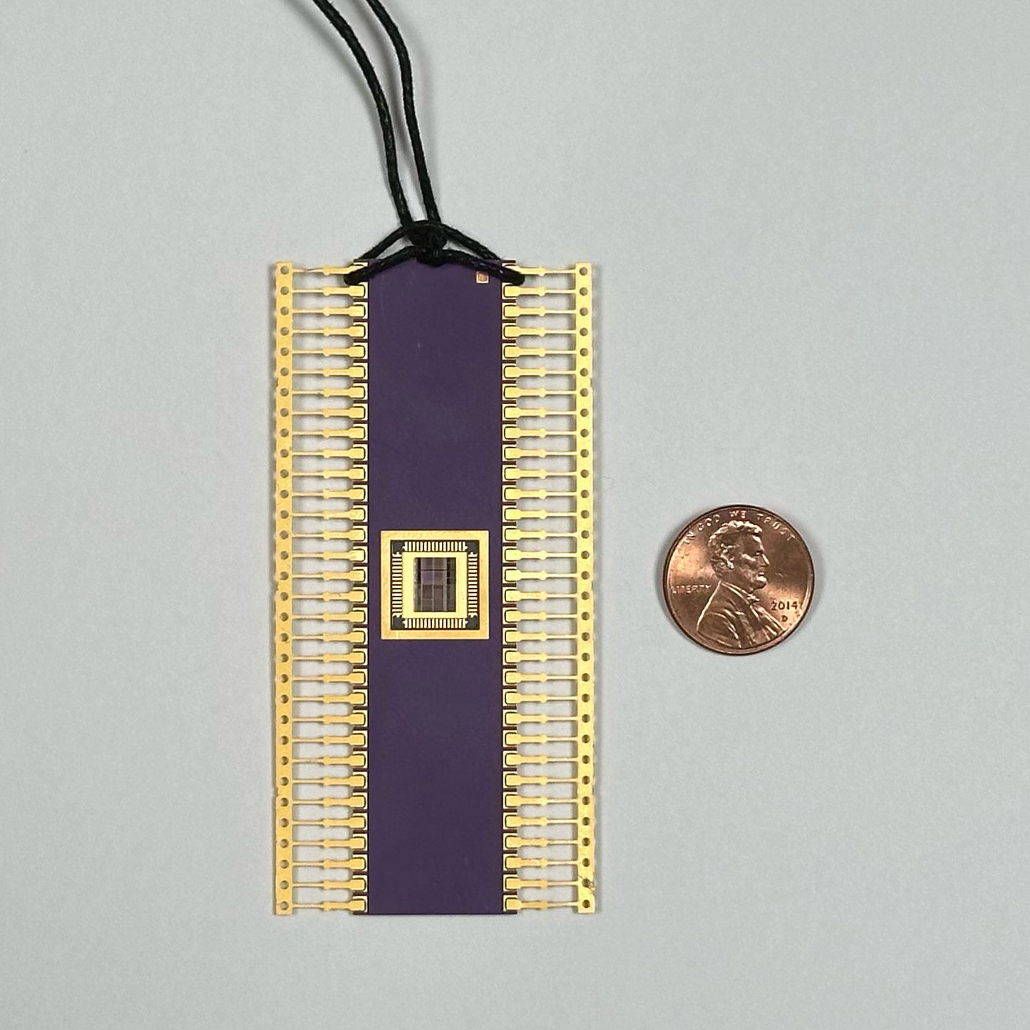 Long Ornament with IC chip (Recycled from IC packaging and IC wafers)