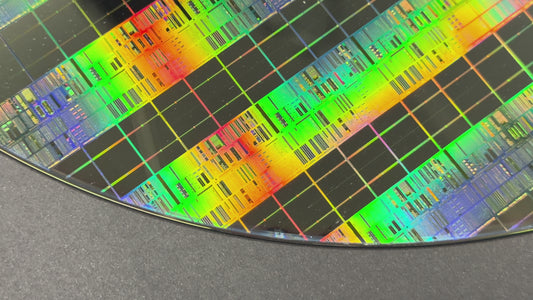 Framed 300mm Silicon Wafer: Rare Tech Display