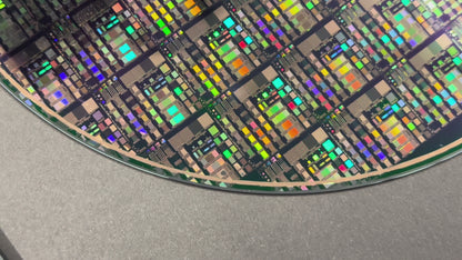 Framed 200mm Silicon Wafer: Multi Colored, Handmade in Silicon Valley